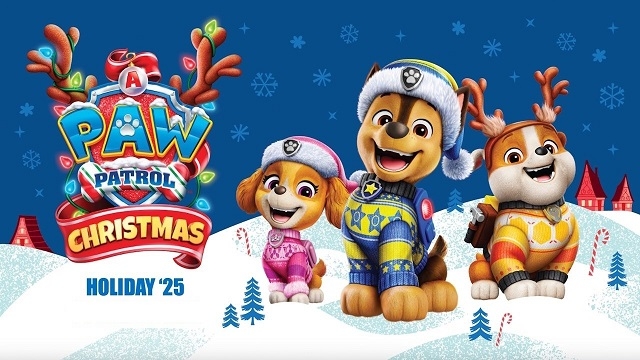 Film backdrop for A Paw Patrol Christmas