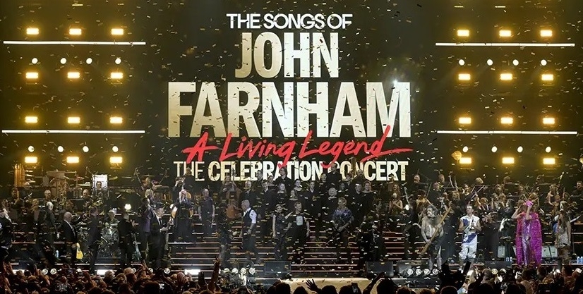 Film backdrop for THE SONGS OF JOHN FARNHAM - A LIVING LEGEND
