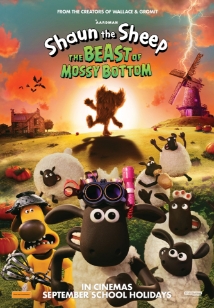 Theatrical poster for Shaun the Sheep: The Beast of Mossy Bottom